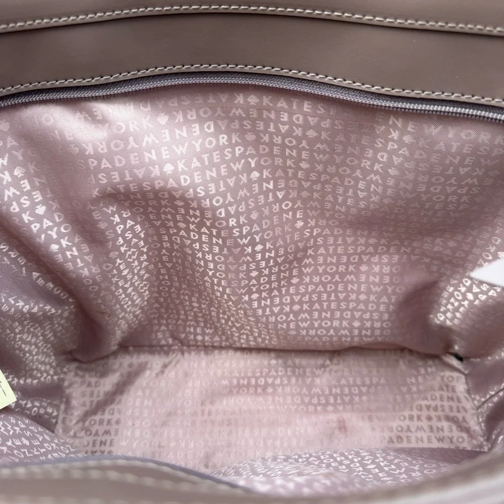 Kate Spade New York Kearny Street Grecia Tote Bag Purse in Taupe Leather